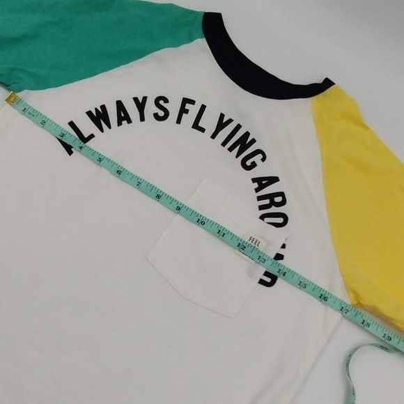 Zara Tee 'Always Flying Around' Tee Size 10 White Jersey Style Short Sleeve … - Picture 8 of 10